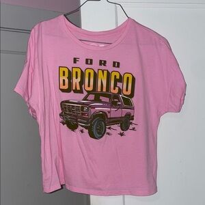 Ford Kids Pink Bronco Short Sleeve Tee